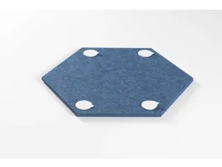 Akoestische PET-vilt Hexagon tegels blauw 30x26cm 22 stuks - 4