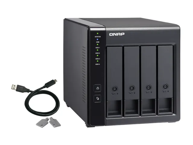 4x 3.5 inch SATA, 1x USB 3.2 Gen 1 Type-C, 65 W, 100-240V, 168.5 x 160