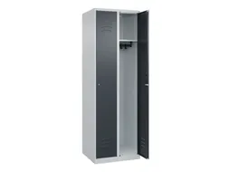 locker,HxBxD 1850x600x500mm,2vak,vak B 300mm,cil.-slot,staand op vloer