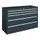 ladekast 800x1023x600mm 6laden cilinderslot RAL7035 front RAL5010