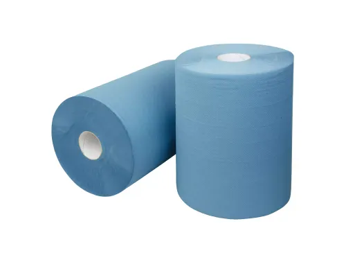 Poetspapier P52040 Euro gerecycled 2-laags Blauw 2 Rol