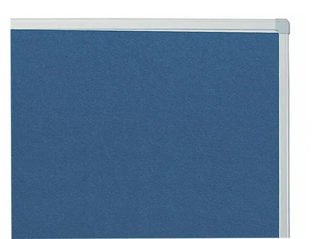 inklapbaar presentatiebord 150x120cm Vilt Blauw frame metaal wit