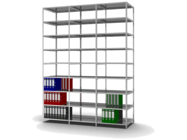 dossierstelling,grondveld,HxBxD 2900x750x600mm,vaklast 90kg