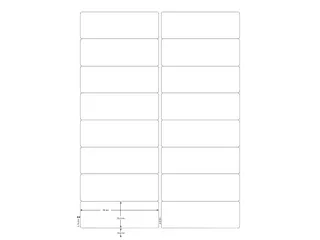 Etiketten 99,1x33,9mm wit 100 Vel A4, 1600 stuks - 2