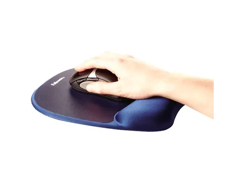 Muismat met polssteun Fellowes schuim saffierblauw