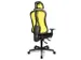 Siège Bureau Pivotant Assise Noir Dossier Maille Jaune