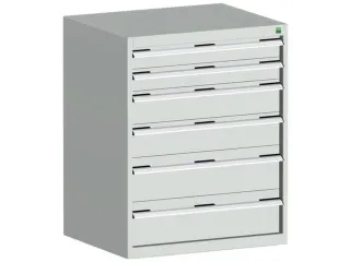 ladekast HxBxD 1000x800x750mm 6laden romp RAL7035 front RAL7035 - 1