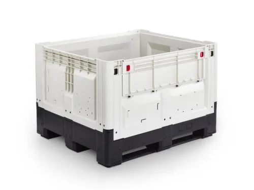 Palletbox,HxLxB 805x1200x1000mm,720l,PE,zwart/ivoorkleurig