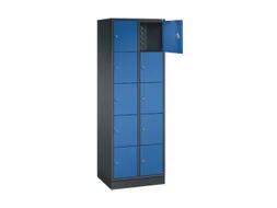 lockerkast,HxBxD 1950x620x500mm,2x5vakken,cil.-slot,sokkel