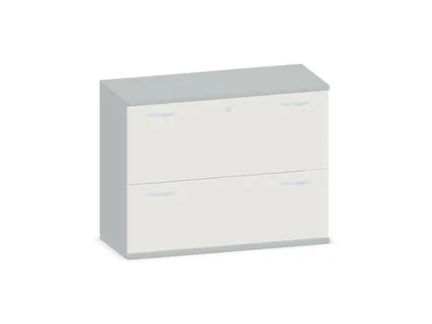 hangmappenkast 770x1000x430mm 2hangmappenframes Lichtgrijs+ Wit