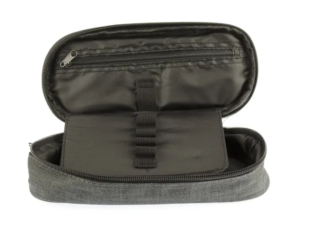 Etui Kangaro met inleg donker grijs ca 22x5x9cm