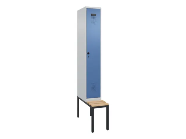 locker met bank,voor scheiding van kleding,HxBxD 2120x300x815mm,1vak