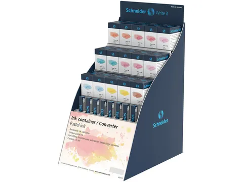 Inkt Schneider pastel 23st. display Engels