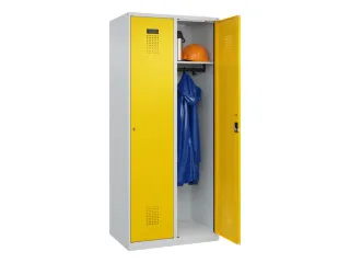locker,HxBxD 1850x800x500mm,2vak,vak B 400mm,cil.-slot,staand op vloer - 1