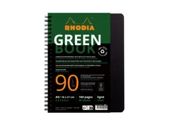 Notitieboek Rhodia Greenbook A5 lijn 6-gaats 180 pagina's 90gr zwart