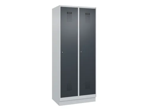 locker,HxBxD 1950x800x500mm,2vak,vak B 400mm,cil.-slot,sokkel