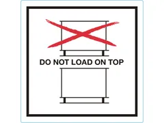 Etiket DO NOT LOAD ON TOP 1000 etiketten Rol 100x100mm