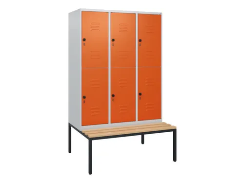 Dubbeldekse dekenkist,HxBxD 1950x1200x815mm,3x2vak.,vak B 400mm