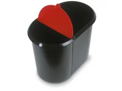 afvalverzamelaar,1x20/1x9l,HxBxD 348x270x440mm,romp PP zwart