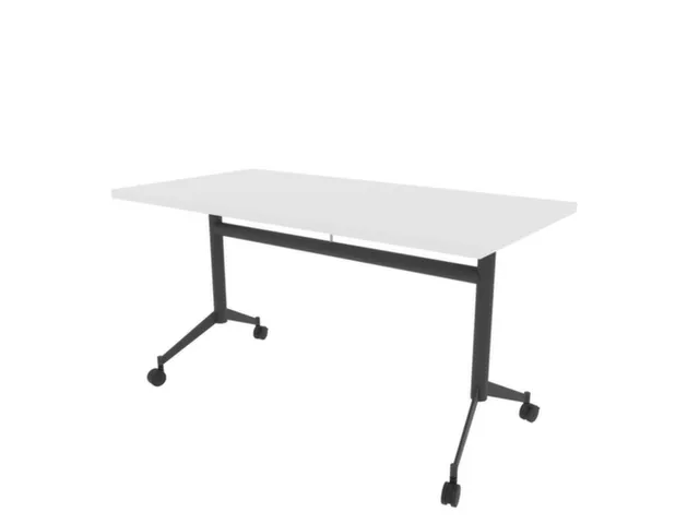 klaptafel,HxBxD 750x1400x700mm,hoekig,T-voet donkergrijs,ovale buis