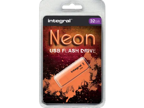 USB stick 2.0 Integral Neon USB-A 32GB oranje