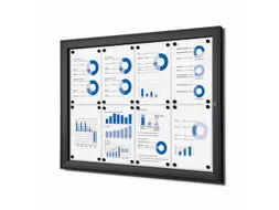 Vergrendelbaar Mededelingenbord Indoor/ Outdoor 8xA4 Zwart