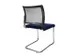 Chaise visiteur Assise bleu Dossier maille Noir Cadre traineau