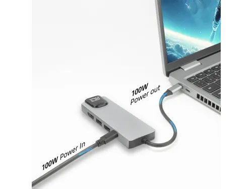 Dockingstation ACT USB-C 4K voor 1 HDMI monitor