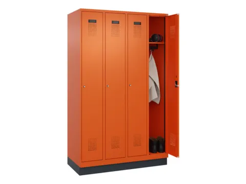 locker,HxBxD 1950x1200x500mm,4vak,vak B 300mm,cil.-slot,sokkel