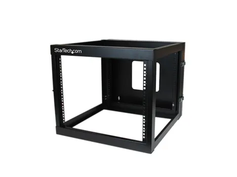 8U 22Inch Diep Scharnierend Open Frame Serverrack Wandmontage