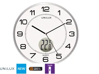 Wandklok Unilux Tempus Ø 30.5cm lichtgrijs/wit - 2