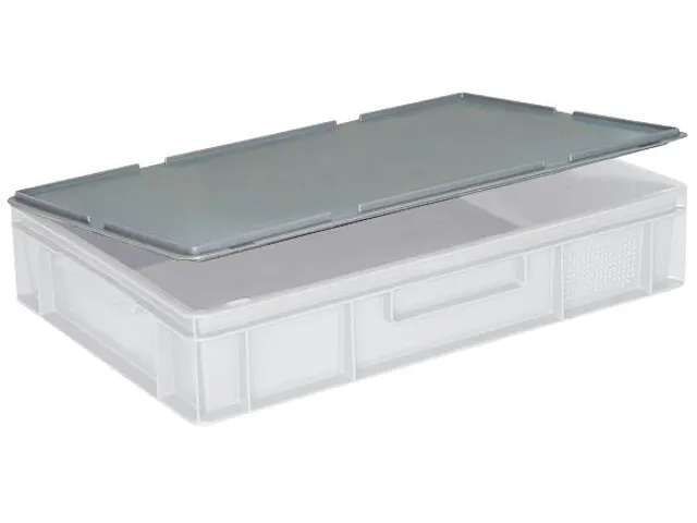 Couvercle À Charnières Pour Bac Norme Europe Lxl 600X400Mm Gris
