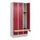 locker met bank,HxBxD 1950x900x815mm,3vak,vak B 300mm,draaigrendel