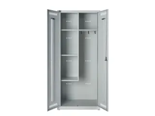 schoonmaakkast,HxBxD 1850x800x500mm,4vakken/kledingstang/haken - 1