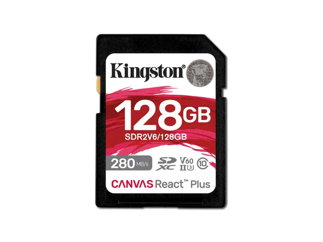 128GB Canvas React Plus SDXC UHS-II 280R/100W U3 V60 voor Full HD/4K