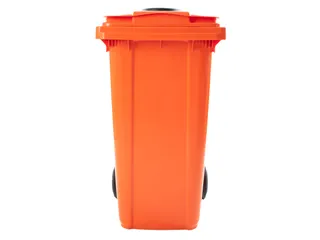 Container met rozet 240 Liter Oranje - 3