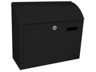 muurbrievenbus,staal,antraciet,HxBxD 330x384x170mm,inworp/uitname voor - 1