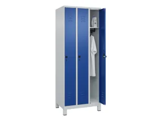 locker,HxBxD 1950x750x500mm,3vak,vak B 250mm,draaigrendel,voeten - 3