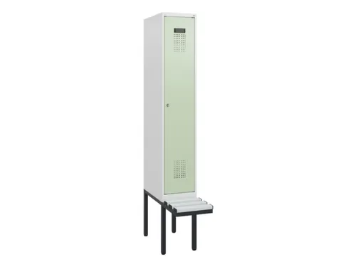 locker met bank,HxBxD 1950x300x815mm,1vak,vak B 300mm,cilinderslot