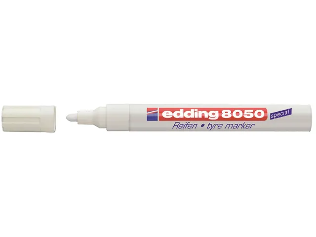 Marqueur Pneu edding 8050 ogive 2-4mm blanc