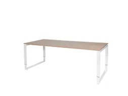 Domino Plus Bureau Hoogte Verstelbaar 2000x900mm Hav/Kers 25mm Wit