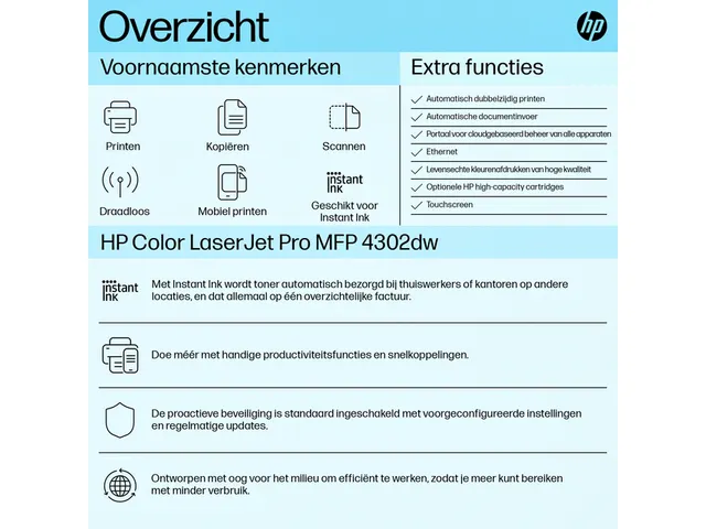 Multifunctional Laserprinter HP Color LaserJet 4302dw