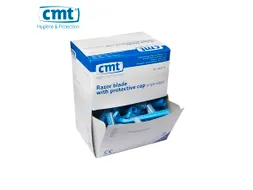 Wegwerpscheermesjes Met Beschermkap Blauw 100 Stuks Dispenser