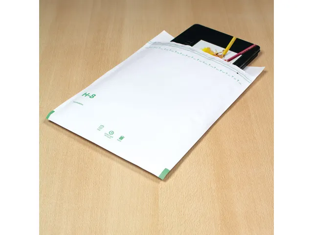 Luchtkussenenvelop Raadhuis 270x360mm H18 wit plakstrip krimp a 5 stuk