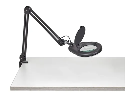 Loeplamp LED MAULviso Zwart met tafelklem