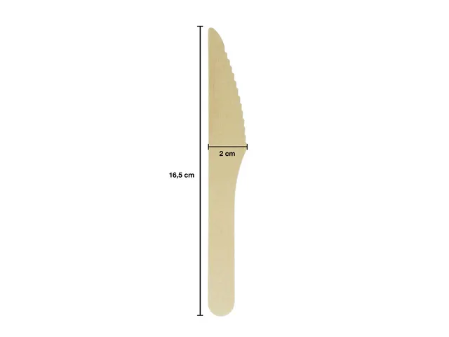 Couteau bois Kangaro 200 pièces 160mm biodégradable
