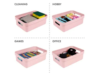 Sigma Home opbergbox 9L roze - 35x24,6x12,2cm - 3