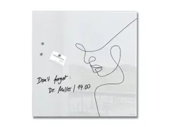 Glas-magneetbord Sigel Artverum Line Art. 480x480x15 mm