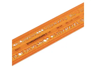 Lettersjabloon Standardgraph H-profiel vetgedrukt, recht 5mm - 3