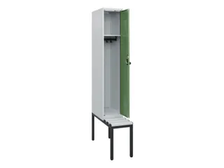 locker met bank,HxBxD 1950x300x815mm,1vak,vak B 300mm,draaigrendel - 1